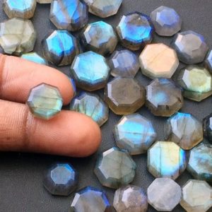 Shop Labradorite Stones & Crystals! 10-12mmLabradorite Octagon Cabochons, Labradorite Flat Back Cabochons, Loose Faceted Fancy Cabochons For Jewelry (5Pcs To 10Pcs Options) | Natural genuine stones & crystals in various shapes & sizes. Buy raw cut, tumbled, or polished gemstones for making jewelry or crystal healing energy vibration raising reiki stones. #crystals #gemstones #crystalhealing #crystalsandgemstones #energyhealing #affiliate #ad