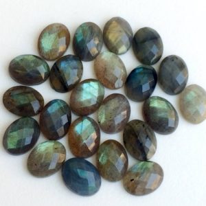 Shop Labradorite Cabochons! 12x16mm Labradorite Rose Cut Oval Cabochons, Labradorite Flat Back Cabochons, Faceted Oval Labradorite For Jewelry (5Pcs To 10Pcs Options) | Natural genuine stones & crystals in various shapes & sizes. Buy raw cut, tumbled, or polished gemstones for making jewelry or crystal healing energy vibration raising reiki stones. #crystals #gemstones #crystalhealing #crystalsandgemstones #energyhealing #affiliate #ad