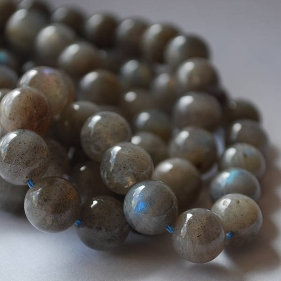 High Quality Grade A Natural Labradorite Semi-precious Gemstone Round Beads - 4mm, 6mm, 8mm, 10mm 12mm Sizes - 15" Strand