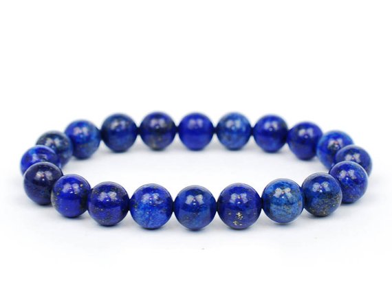 Lapis Lazuli Bracelet, Lapis Lazuli Bracelet 8 Mm, Metaphysical Crystals, Crystals, Gifts, Gems, Gemstones, Stones, Rocks Lc, Bracelets