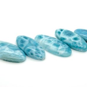Natural Larimar Rock Gemstone Oval Marquise Beads for Pendant | Natural genuine other-shape Larimar beads for beading and jewelry making.  #jewelry #beads #beadedjewelry #diyjewelry #jewelrymaking #beadstore #beading #affiliate #ad