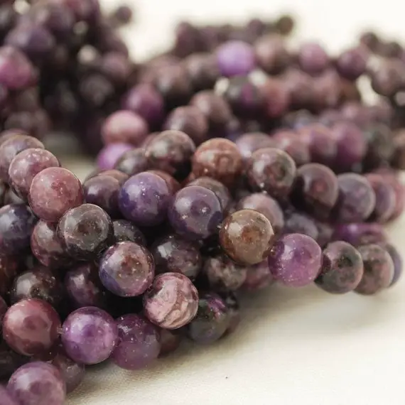 Lepidolite (purple) (colour Enhanced) Semi-precious Gemstone Round Beads - 4mm, 6mm, 8mm, 10mm, 12mm Sizes - 15" Strand