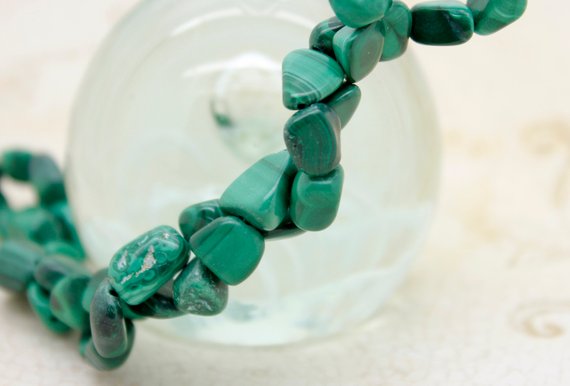 Malachite Natural Gemstone Rough Nugget Chips Losse Bead