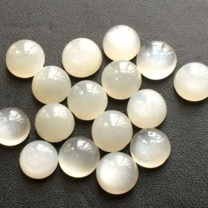 Shop Moonstone Cabochons! 8mm White Moonstone Cabochon, Round Plain Calibrated Moonstone, Loose Moonstone Cabochons For Jewelry (5Pcs To 20Pcs Options) – VICA389 | Natural genuine stones & crystals in various shapes & sizes. Buy raw cut, tumbled, or polished gemstones for making jewelry or crystal healing energy vibration raising reiki stones. #crystals #gemstones #crystalhealing #crystalsandgemstones #energyhealing #affiliate #ad