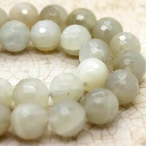 Shop Moonstone Faceted Beads! Natural Moonstone Beads, Gray Creamy Moonstone Faceted Round Ball Sphere Loose Beads Natural Gemstone (6mm 8mm 10mm 12mm) – PG55 | Natural genuine faceted Moonstone beads for beading and jewelry making.  #jewelry #beads #beadedjewelry #diyjewelry #jewelrymaking #beadstore #beading #affiliate #ad