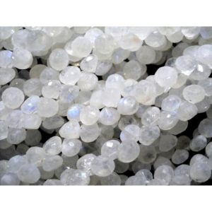 Shop Briolette Beads! 6mm Rainbow Moonstone Faceted Onion Beads, Natural Moonstone Onion Beads For Jewelry (25Pcs To 50Pcs Options) – RMFO2 | Natural genuine other-shape Gemstone beads for beading and jewelry making.  #jewelry #beads #beadedjewelry #diyjewelry #jewelrymaking #beadstore #beading #affiliate #ad