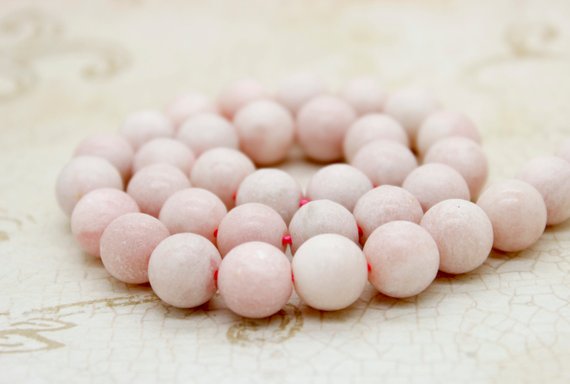 Pink Opal Beads, Natural Pink Opal Smooth Round Ball Sphere Natural Loose Gemstone Beads - Pg145