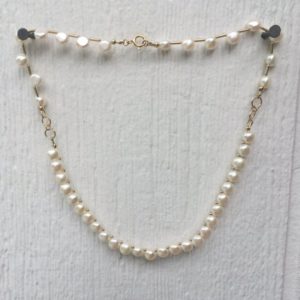 Shop Pearl Necklaces! Pearl Necklace – White Jewelry – Gemstone Jewellery – Gold – Beaded – Wedding – Bride – Luxe | Natural genuine Pearl necklaces. Buy handcrafted artisan wedding jewelry.  Unique handmade bridal jewelry gift ideas. #jewelry #beadednecklaces #gift #crystaljewelry #shopping #handmadejewelry #wedding #bridal #necklaces #affiliate #ad