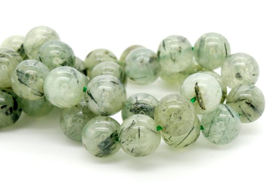 Prehnite Gemstone Beads, Polished Smooth Round Natural Prehnite Gemstone Beads (4mm 6mm 8mm 10mm 12mm) - Pg164