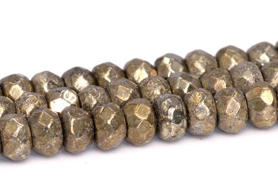 2x1.5mm Copper Pyrite Beads Grade Aaa Natural Gemstone Full Strand Faceted Rondelle Loose Beads 15.5" Bulk Lot 1,3,5,10 And 50 (102317)