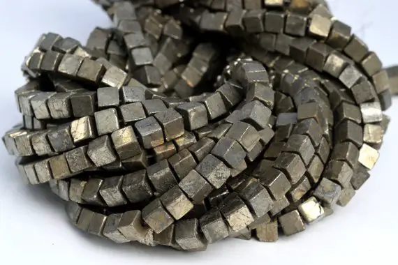 6x6mm Copper Pyrite Beads Cube Grade Aaa Natural Gemstone Half Strand Loose Beads 7.5" Bulk Lot 1,3,5,10 And 50 (104531h-1232)