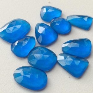 Shop Quartz Cabochons! 15-22mm Blue Hydro Quartz Rose Cut Cabochons, Hydro Quartz Faceted Gemstones, Blue Colored Hydro For Jewelry (5Pcs To 10Pcs Options) | Natural genuine stones & crystals in various shapes & sizes. Buy raw cut, tumbled, or polished gemstones for making jewelry or crystal healing energy vibration raising reiki stones. #crystals #gemstones #crystalhealing #crystalsandgemstones #energyhealing #affiliate #ad