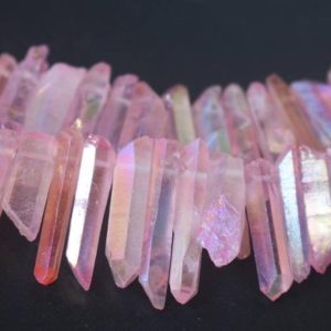 Shop Quartz Crystal Bead Shapes! Side Drilled Crystal Quartz Point Beads, Electroplated Top Drilled Quartz Point Beads.15 inches one starand | Natural genuine other-shape Quartz beads for beading and jewelry making.  #jewelry #beads #beadedjewelry #diyjewelry #jewelrymaking #beadstore #beading #affiliate #ad