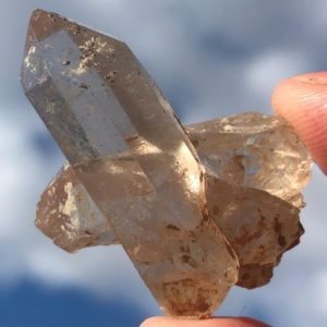 Shop Raw & Rough Quartz Stones! Miniature Clear Optical Quartz Cluster from Orange River, South Africa #36 | Natural genuine stones & crystals in various shapes & sizes. Buy raw cut, tumbled, or polished gemstones for making jewelry or crystal healing energy vibration raising reiki stones. #crystals #gemstones #crystalhealing #crystalsandgemstones #energyhealing #affiliate #ad
