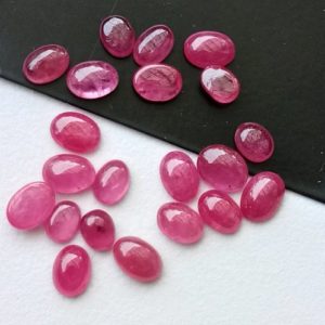 Shop Ruby Cabochons! 4.5×5.5mm – 5.5×7.5mm Ruby Plain Oval Cabochons, Natural Loose Mozambique Ruby Cabochons, 5 Pieces Ruby Flat Back Oval For Jewelry – AUSPH57 | Natural genuine stones & crystals in various shapes & sizes. Buy raw cut, tumbled, or polished gemstones for making jewelry or crystal healing energy vibration raising reiki stones. #crystals #gemstones #crystalhealing #crystalsandgemstones #energyhealing #affiliate #ad