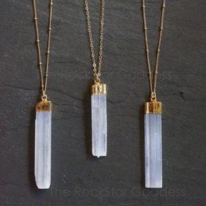 Shop Healing Gemstone & Crystal Pendants! Selenite Necklace, Gold Selenite Necklace, Selenite Pendant, Raw Selenite,  Selenite Crystal, Gold Selenite, Selenite Jewelry | Natural genuine Gemstone pendants. Buy crystal jewelry, handmade handcrafted artisan jewelry for women.  Unique handmade gift ideas. #jewelry #beadedpendants #beadedjewelry #gift #shopping #handmadejewelry #fashion #style #product #pendants #affiliate #ad