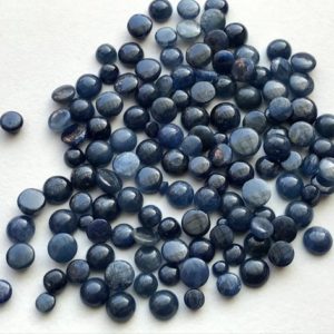 Shop Sapphire Stones & Crystals! 3.5-6mm Sapphire Flat Back Plain Round Cabochons, Round Sapphire Cabochons For Jewelry, Blue Sapphire Gems (5Pcs To 10Pcs Options) – PGP3314 | Natural genuine stones & crystals in various shapes & sizes. Buy raw cut, tumbled, or polished gemstones for making jewelry or crystal healing energy vibration raising reiki stones. #crystals #gemstones #crystalhealing #crystalsandgemstones #energyhealing #affiliate #ad