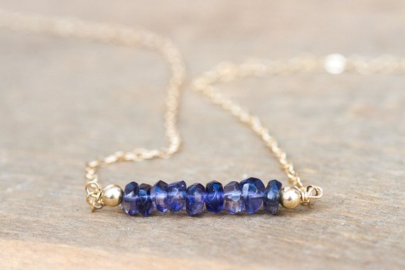 Dainty Birthstone Necklace - Dainty Sapphire Necklace - Virgo Zodiac Gift - Silver Sapphire Necklace - September Birthstone - Gift For Her