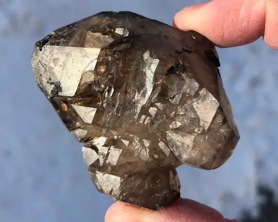 Elestial Skeletal Smoky Quartz Crystal Cluster From Erongo Namibia, Natural Double Terminated, Birthday Gift For Her, For Him