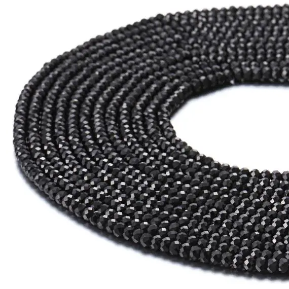 Natural Spinel Faceted Rondelle Beads 1x2mm 2x3mm 3x4mm 4x6mm 15.5" Strand
