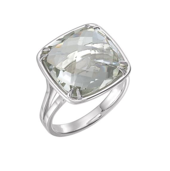 Stunning 8ct Cushion Cut Green Amethyst Ring Sterling Silver Size 5 6 7 8 9  Prasiolite Ring Trending Jewelry Gift Mom Wife
