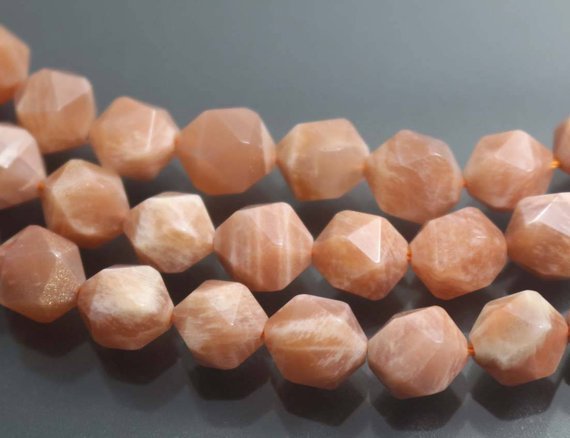 Sunstone Faceted Nugget Beads,natural Faceted Sunstone Nugget Beads,15 Inches One Starand