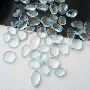 Shop Topaz Cabochons! 5-10mm Natural Sky Blue Topaz Rose Cut Flat Back Cabochons, Loose Sky Blue Topaz Stones For Jewelry, Topaz Gems (5Pcs To 10pcs Options) | Natural genuine stones & crystals in various shapes & sizes. Buy raw cut, tumbled, or polished gemstones for making jewelry or crystal healing energy vibration raising reiki stones. #crystals #gemstones #crystalhealing #crystalsandgemstones #energyhealing #affiliate #ad