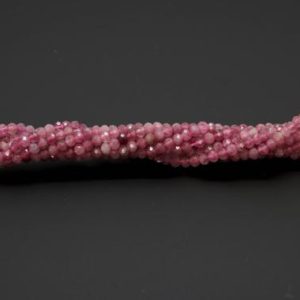 Shop Pink Tourmaline Faceted Beads! Natural Pink Tourmaline AA Quality Round Faceted Ball Sphere Gemstone Loose Bead Beads | Natural genuine faceted Pink Tourmaline beads for beading and jewelry making.  #jewelry #beads #beadedjewelry #diyjewelry #jewelrymaking #beadstore #beading #affiliate #ad