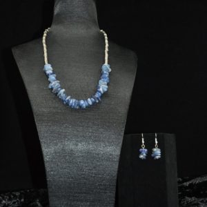 Shop Kyanite Necklaces! Blue Kyanite Chip Necklace | Natural genuine Kyanite necklaces. Buy crystal jewelry, handmade handcrafted artisan jewelry for women.  Unique handmade gift ideas. #jewelry #beadednecklaces #beadedjewelry #gift #shopping #handmadejewelry #fashion #style #product #necklaces #affiliate #ad