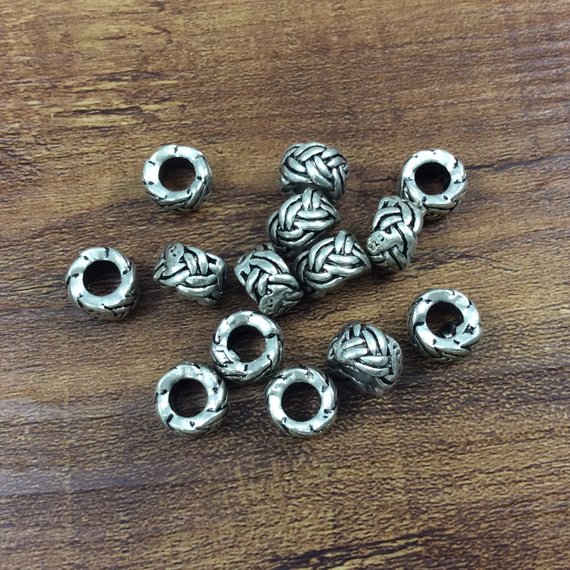 30pcs Blue Evil Eye Charms, Antique Silver Tone, 13x16mm