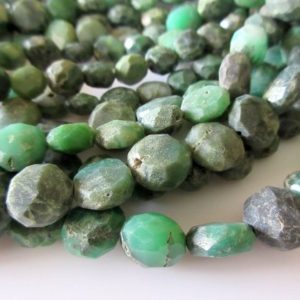 Shop Chrysoprase Faceted Beads! 5 Strands Wholesale 9mm Chrysoprase Faceted Button Beads, Raw Looking Chrysoprase Flat Coin Rondelles, 13 Inch Strand, GDS11 | Natural genuine faceted Chrysoprase beads for beading and jewelry making.  #jewelry #beads #beadedjewelry #diyjewelry #jewelrymaking #beadstore #beading #affiliate #ad