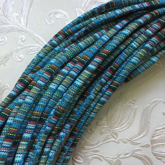 Colorful Ethnic Cloth Cord,bohomian Cotton,6mm Round Ethnic Cord,boho Cotton Cord,ethnic Rope,gift Wrapping Cord,bohemian Bracelet Cord