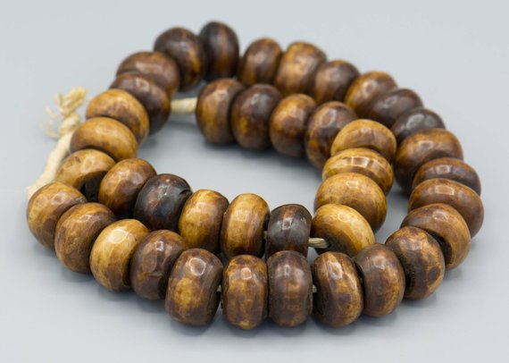 African Bone Kenya Beads - Large Hole Ethnic Home Decor Beads. Ab-16