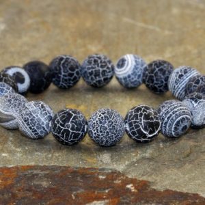 Shop Agate Bracelets! 10mm Indigo Efflorescence Agate Bracelet, Gemstone Bracelet, Wrist Mala Beads, Buddhist Bracelet, Healing Bracelet, Yoga Mala Beads | Natural genuine Agate bracelets. Buy crystal jewelry, handmade handcrafted artisan jewelry for women.  Unique handmade gift ideas. #jewelry #beadedbracelets #beadedjewelry #gift #shopping #handmadejewelry #fashion #style #product #bracelets #affiliate #ad