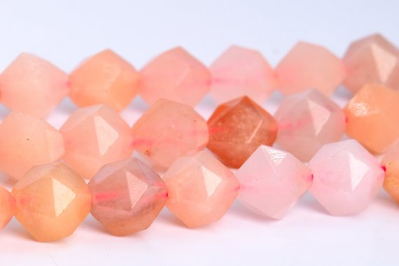 Pink Aventurine Beads Star Cut Faceted Grade Aaa Gemstone Loose Beads 6mm 8mm 10mm Bulk Lot Options