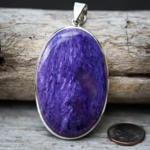 Shop Charoite Jewelry! Charoite Pendant – Stunning Charoite Sterling Silver Pendant – Siberian Charoite – Genuine Charoite Necklace – AAA Charoite | Natural genuine Charoite jewelry. Buy crystal jewelry, handmade handcrafted artisan jewelry for women.  Unique handmade gift ideas. #jewelry #beadedjewelry #beadedjewelry #gift #shopping #handmadejewelry #fashion #style #product #jewelry #affiliate #ad
