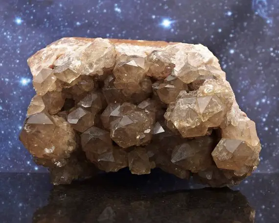 Marvelous Xxl Natural Dark Golden Smoky Citrine Crystals Cathedral Cluster From Congo | Lightbrary | Rare | Unheated | 8.26" | 9.6 Lb
