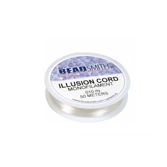 Clear Monofilament Bead Jewelry Cord Thread .010 In Thick. 6 Lb Strong. 164 Feet Long.