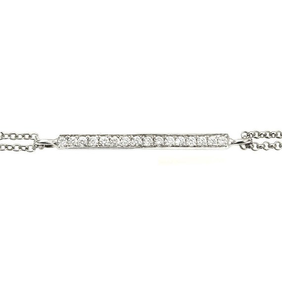 Diamond Bar Bracelet, Minimal Diamond Bracelet, 16 Diamonds, Bridal Jewelry, Diamond Line Bracelet, Classic Pave Bracelet, Fashion Jewelry