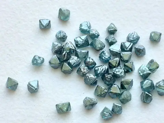 2-2.5mm Blue Rough Diamond Crystal, Blue Crystal, Natural Raw Diamond, Rough Diamond, Uncut Diamond, Loose Blue Diamond (1pcs To 5pc)