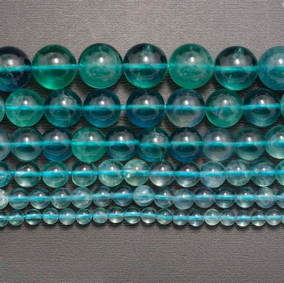 Grade Aaa Blue Fluorite Beads, Round Spacer Natural Gemstone Spacer Beads 4mm 6mm 8mm 10mm 12mm 14mm