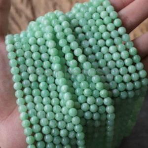Shop Jade Round Beads! Natural Burma Jadeite Round 6mm 8mm 10mm 12mm Green Gemstone Beads for Jewelry Making ( Genuine Jade Beads Color Heated ) | Natural genuine round Jade beads for beading and jewelry making.  #jewelry #beads #beadedjewelry #diyjewelry #jewelrymaking #beadstore #beading #affiliate #ad