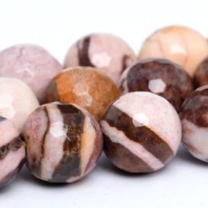 Shop Jasper Faceted Beads! Australia Zebra Jasper Beads Grade AAA Genuine Natural Gemstone Micro Faceted Round Loose Beads 6MM 8MM 10MM 12MM Bulk Lot Options | Natural genuine faceted Jasper beads for beading and jewelry making.  #jewelry #beads #beadedjewelry #diyjewelry #jewelrymaking #beadstore #beading #affiliate #ad