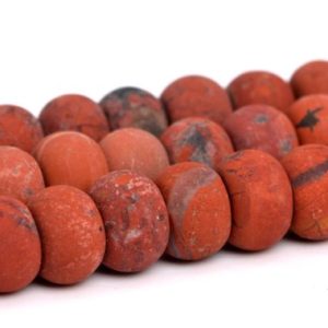 Matte Red Jasper Beads Grade AA Genuine Natural Gemstone Rondelle Loose Beads 6x4MM 8x5MM 10x6MM Bulk Lot Options | Natural genuine rondelle Red Jasper beads for beading and jewelry making.  #jewelry #beads #beadedjewelry #diyjewelry #jewelrymaking #beadstore #beading #affiliate #ad