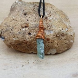 Shop Kyanite Pendants! Raw Green Kyanite pendant. Raw crystal necklace. Reiki jewelry uk. Copper wire wrap pendant. empowered crystals | Natural genuine Kyanite pendants. Buy crystal jewelry, handmade handcrafted artisan jewelry for women.  Unique handmade gift ideas. #jewelry #beadedpendants #beadedjewelry #gift #shopping #handmadejewelry #fashion #style #product #pendants #affiliate #ad