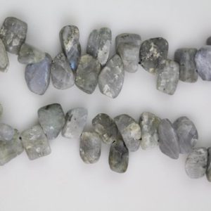 Shop Labradorite Chip & Nugget Beads! Natural Labradorite Side Drilled Matte Irregular Nugget Beads 12-20mm 15.5" Strd | Natural genuine chip Labradorite beads for beading and jewelry making.  #jewelry #beads #beadedjewelry #diyjewelry #jewelrymaking #beadstore #beading #affiliate #ad