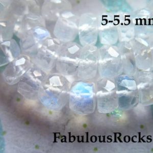 Shop Rainbow Moonstone Beads! 10-50 pcs / 5-5.5 mm, Rainbow MOONSTONE Rondelle Beads, Luxe AAA AAAA / june birthstone wholesale moonstone gemstone brides bridal top 55 | Natural genuine beads Rainbow Moonstone beads for beading and jewelry making.  #jewelry #beads #beadedjewelry #diyjewelry #jewelrymaking #beadstore #beading #affiliate #ad