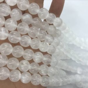 Shop Calcite Beads! Natural White Selenite 6mm – 18mm Round  Genuine Gemstone Beads 15 inch Jewelry Supply Bracelet Necklace Material Support Wholesale | Natural genuine round Calcite beads for beading and jewelry making.  #jewelry #beads #beadedjewelry #diyjewelry #jewelrymaking #beadstore #beading #affiliate #ad