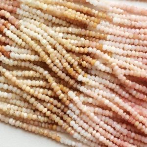 Shop Opal Faceted Beads! 3mm Pink Opal Shaded Faceted Beads, Peruvian Pink Opal Faceted Beads, 13 Inches Original Natural Pink Opal For Jewelry (1ST To 5ST Options) | Natural genuine faceted Opal beads for beading and jewelry making.  #jewelry #beads #beadedjewelry #diyjewelry #jewelrymaking #beadstore #beading #affiliate #ad