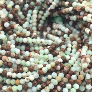 Shop Chrysoprase Faceted Beads! Raw Chrysoprase 2.0 mm Micro Faceted Beads, One full 13" strand | Chrysoprase Beads | Natural genuine faceted Chrysoprase beads for beading and jewelry making.  #jewelry #beads #beadedjewelry #diyjewelry #jewelrymaking #beadstore #beading #affiliate #ad